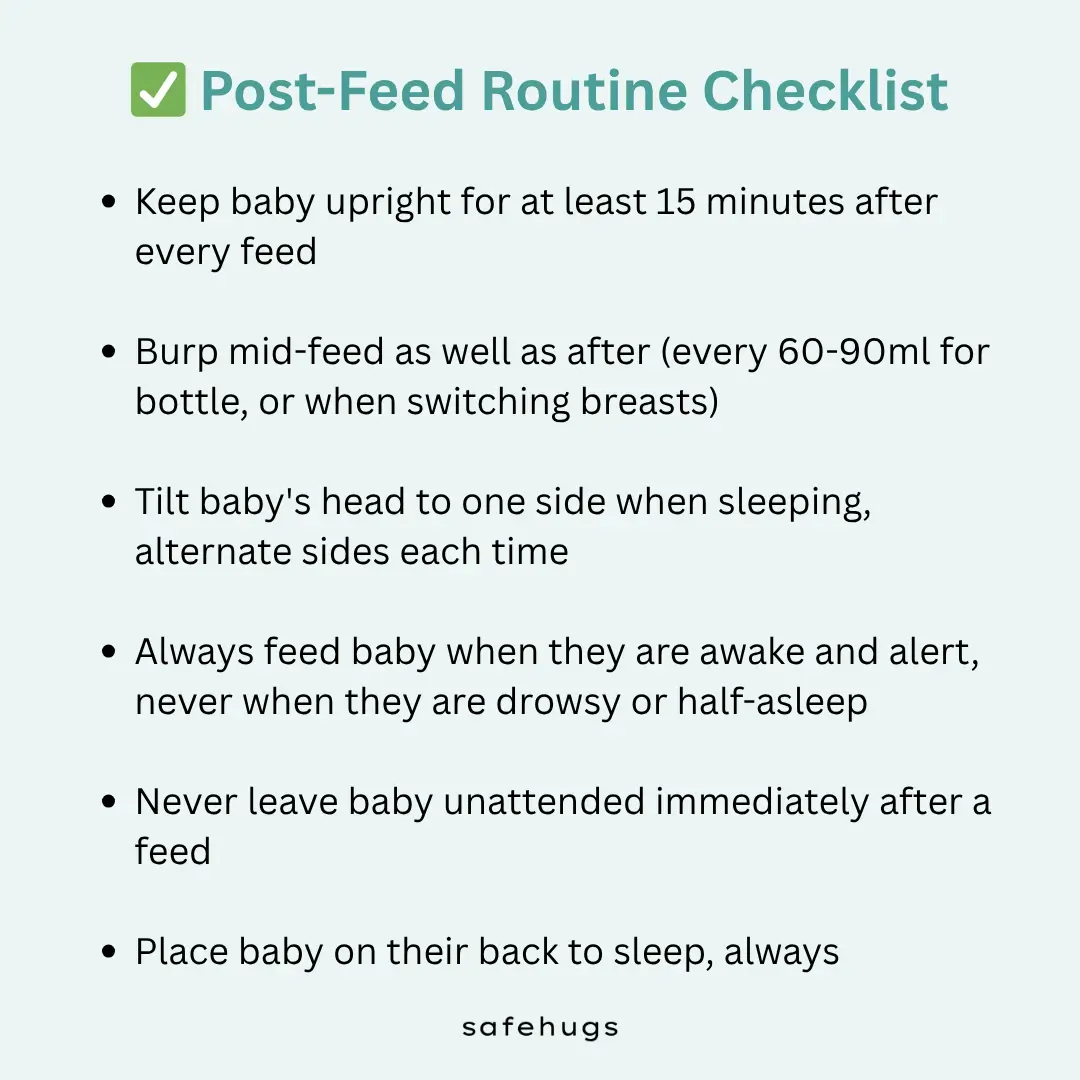 Post Feed Routine Checklist to Prevent Choking