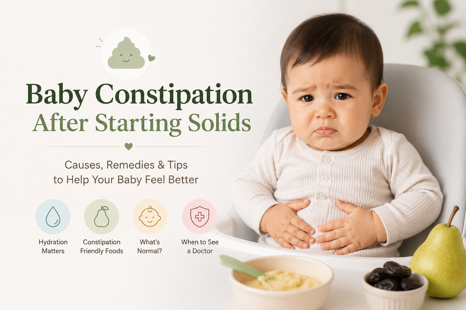 Baby Constipation After Starting Solids: Causes, Remedies & When to Worry